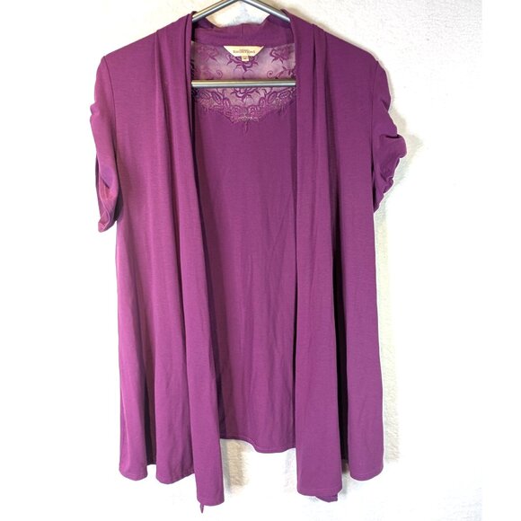Purplish pink Lace vest/shrug by Northern Reflections Size Med - Picture 2 of 3